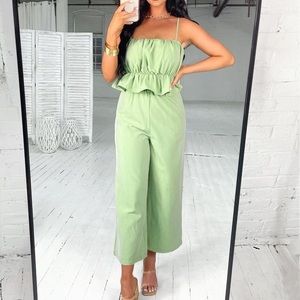NWOT mint green jumpsuit